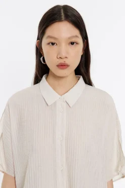 Mujer BIMBA Y LOLA Camisas<Camisa Capa Corta Marfil