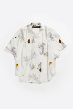 Mujer BIMBA Y LOLA Camisas<Camisa Capa Corta Waves Marfil