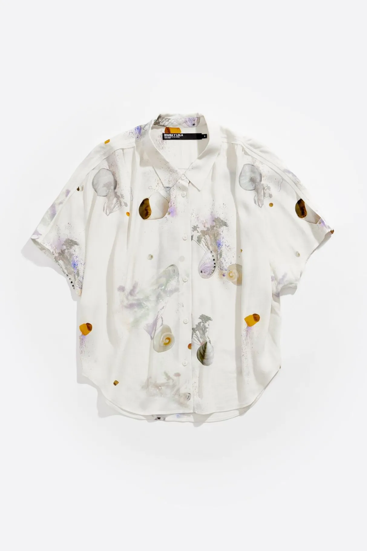 Mujer BIMBA Y LOLA Camisas<Camisa Capa Corta Waves Marfil