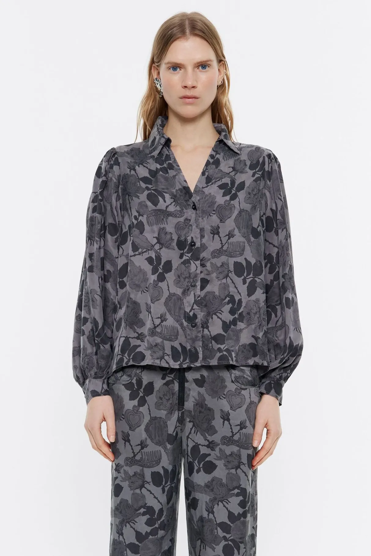 Mujer BIMBA Y LOLA Camisas<Camisa Fluida Canary Camo Caqui