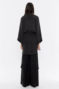 Mujer BIMBA Y LOLA Camisas<Camisa Kimono Larga Negra