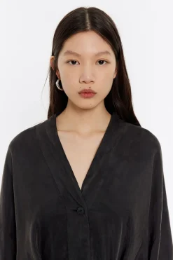 Mujer BIMBA Y LOLA Camisas<Camisa Kimono Larga Negra