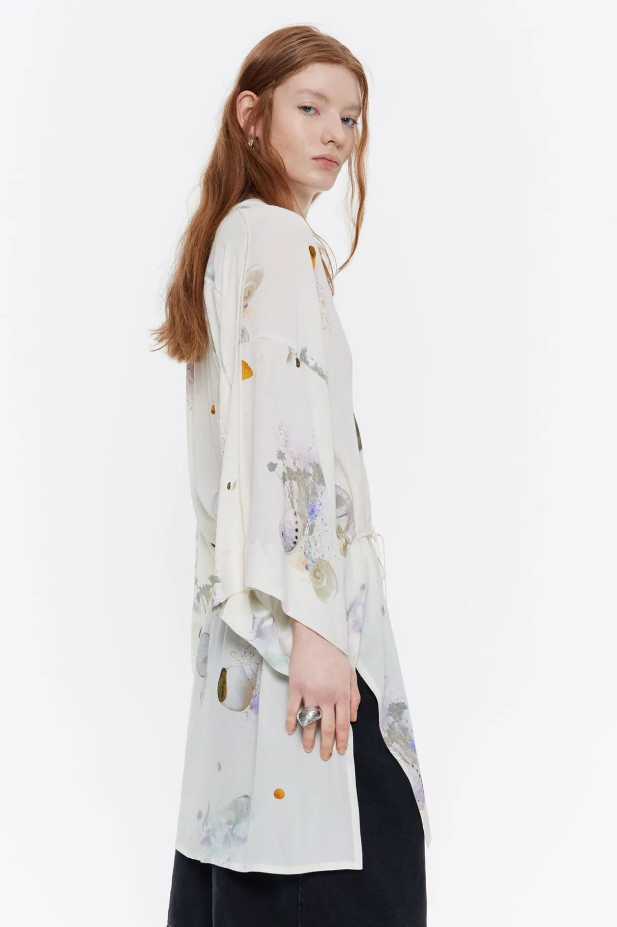 Mujer BIMBA Y LOLA Camisas<Camisa Kimono Waves Marfil