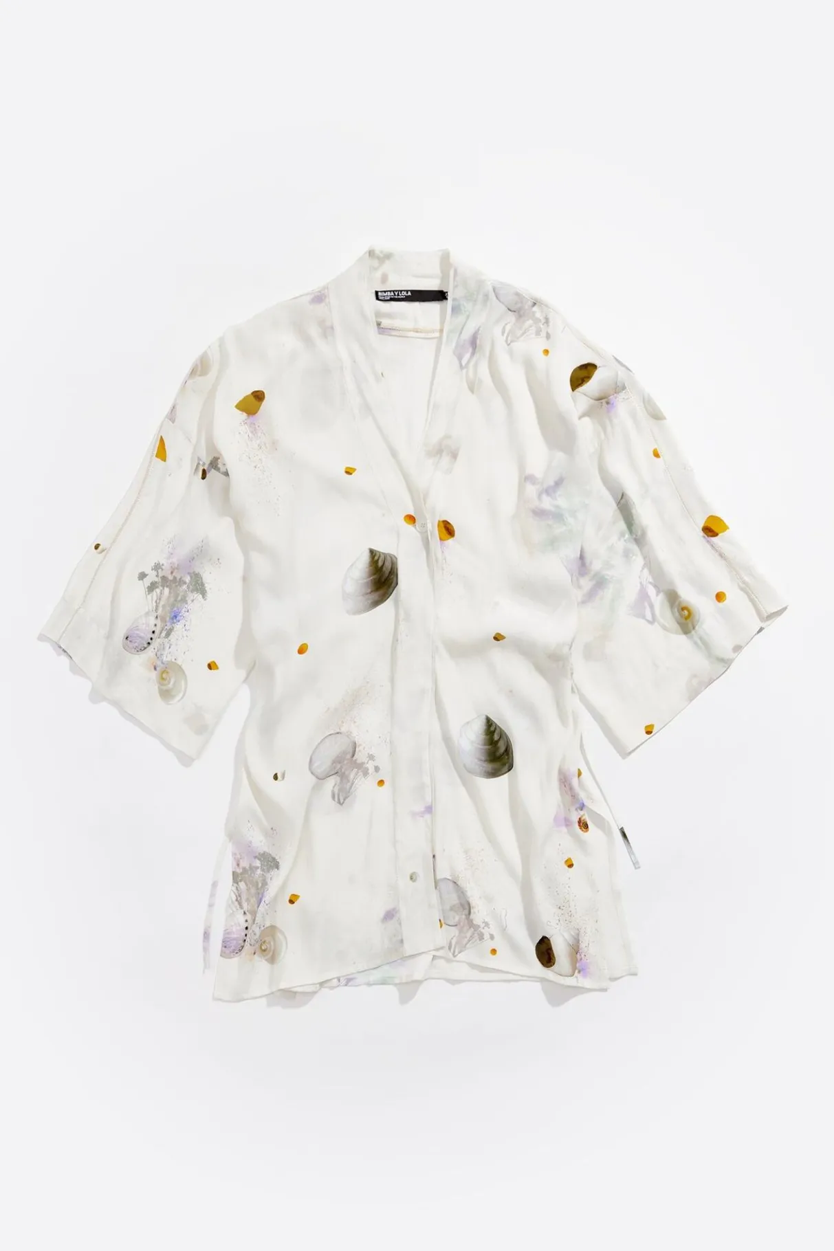 Mujer BIMBA Y LOLA Camisas<Camisa Kimono Waves Marfil