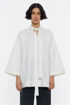 Mujer BIMBA Y LOLA Camisas<Camisa Lazo Algodon Marfil