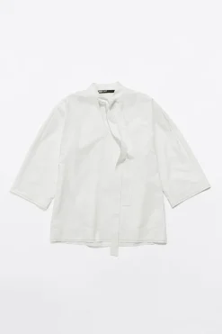 Mujer BIMBA Y LOLA Camisas<Camisa Lazo Algodon Marfil