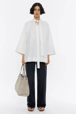 Mujer BIMBA Y LOLA Camisas<Camisa Lazo Algodon Marfil