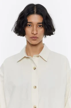 Mujer BIMBA Y LOLA Camisas<Camisa Linea A Midi Marfil