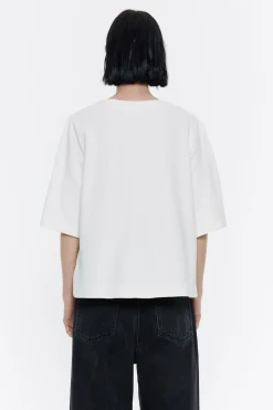 Mujer BIMBA Y LOLA Camisetas<Camiseta Boxy Marfil