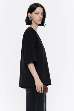 Mujer BIMBA Y LOLA Camisetas<Camiseta Capa Punto Roma Negra