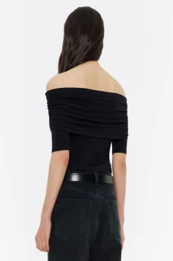 Mujer BIMBA Y LOLA Camisetas<Camiseta Hombros Descubiertos Negra