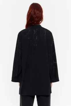 Mujer BIMBA Y LOLA Camisetas<Camiseta Larga Mirrors Devore Negra