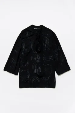 Mujer BIMBA Y LOLA Total Look<Camiseta Larga Mirrors Devore Negra