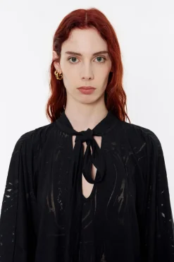 Mujer BIMBA Y LOLA Total Look<Camiseta Larga Mirrors Devore Negra