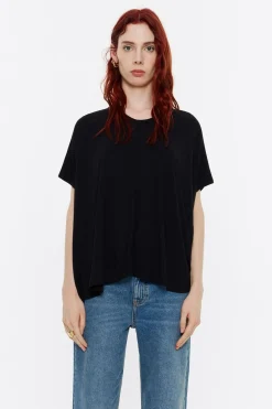 Mujer BIMBA Y LOLA Camisetas<Camiseta Larga Oversize Negra