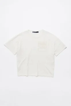 Mujer BIMBA Y LOLA Camisetas<Camiseta Logo Bordado Marfil