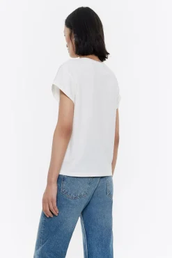 Mujer BIMBA Y LOLA Camisetas<Camiseta Logo Bordado Marfil