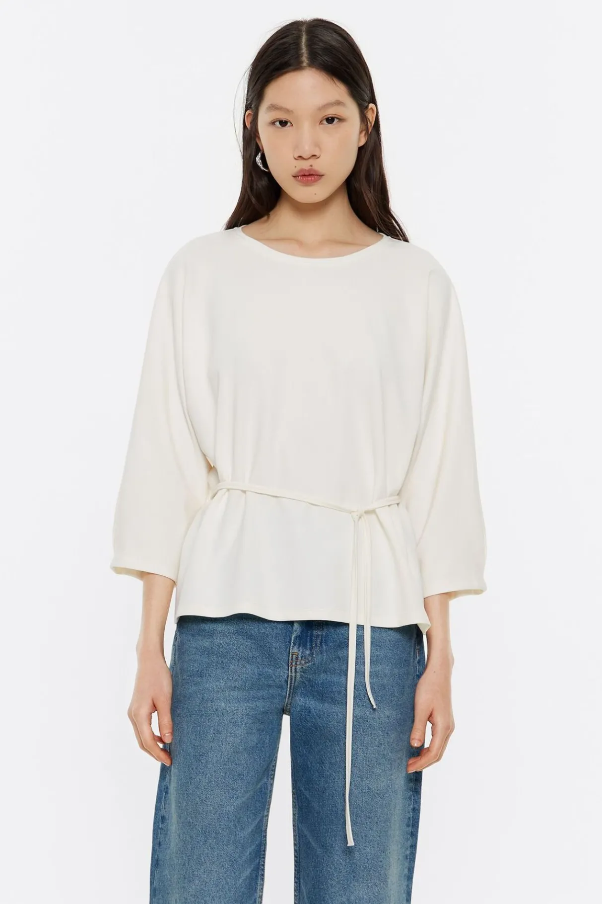 Mujer BIMBA Y LOLA Camisetas<Camiseta Manga Murcielago Marfil