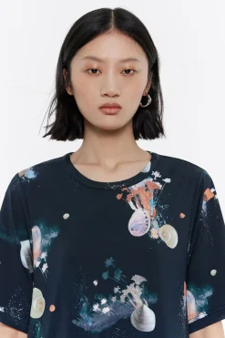 Mujer BIMBA Y LOLA Camisetas<Camiseta Nudo Waves Antracita