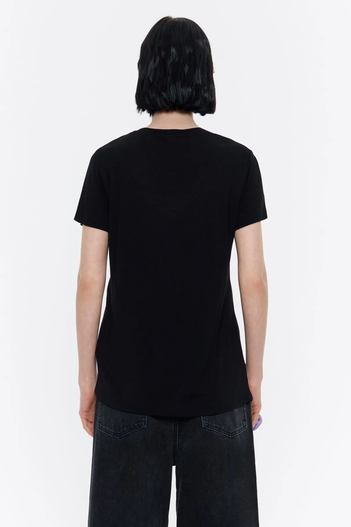 Mujer BIMBA Y LOLA Camisetas<Camiseta Recta Negra