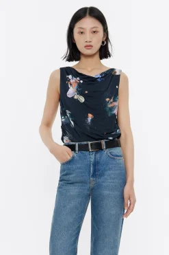 Mujer BIMBA Y LOLA Camisetas<Camiseta Waves Antracita