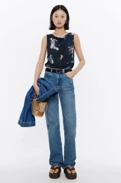 Mujer BIMBA Y LOLA Camisetas<Camiseta Waves Antracita