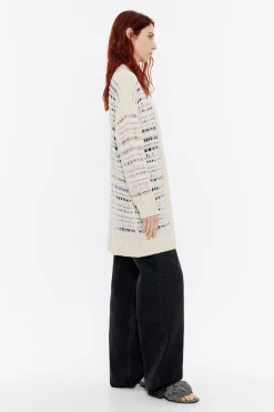 Mujer BIMBA Y LOLA Punto<Cardigan Desagujado Marfil