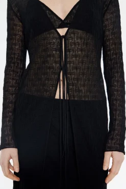 Mujer BIMBA Y LOLA Punto<Cardigan Largo Maxi Punto Negro