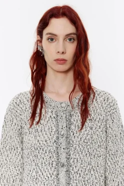 Mujer BIMBA Y LOLA Punto<Cardigan Recto Marfil