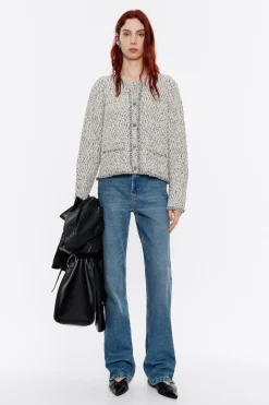 Mujer BIMBA Y LOLA Punto<Cardigan Recto Marfil