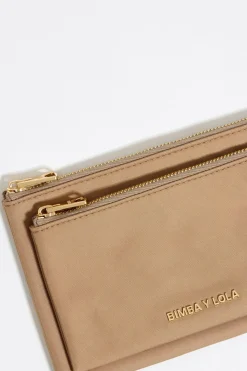 Mujer BIMBA Y LOLA Nylon<Cartera Doble Nylon Tostada