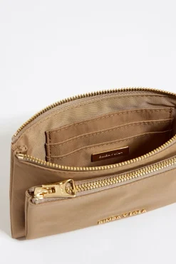 Mujer BIMBA Y LOLA Nylon<Cartera Doble Nylon Tostada