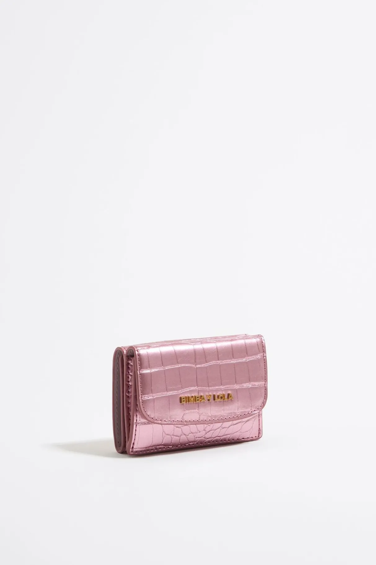 Mujer BIMBA Y LOLA Carteras Y Monederos<Cartera Grabado Cocodrilo Rosa Claro