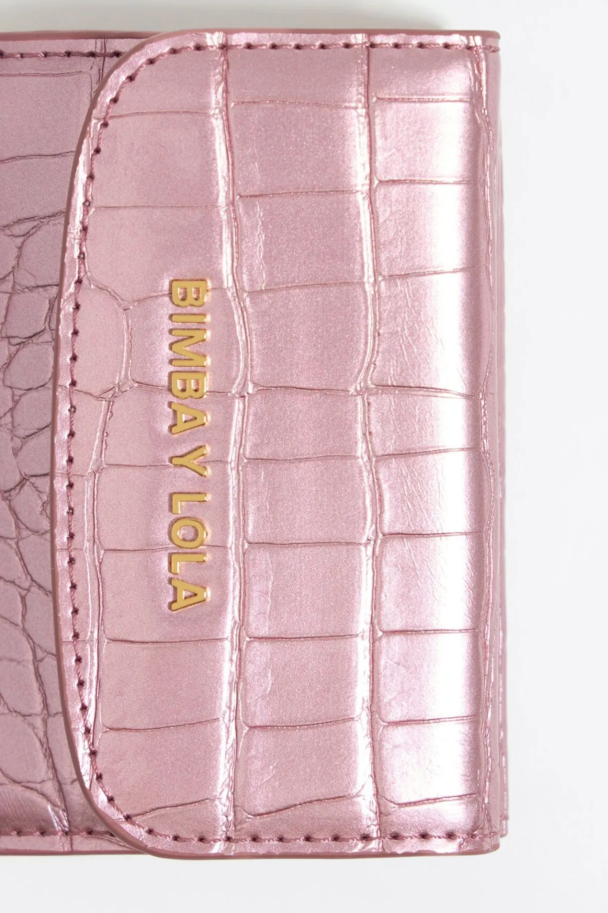 Mujer BIMBA Y LOLA Carteras Y Monederos<Cartera Grabado Cocodrilo Rosa Claro