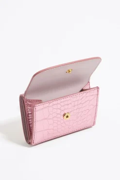 Mujer BIMBA Y LOLA Carteras Y Monederos<Cartera Grabado Cocodrilo Rosa Claro