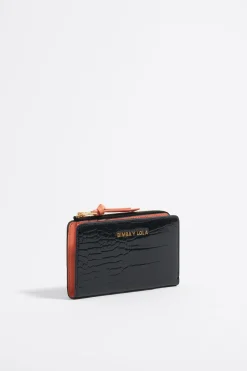 Mujer BIMBA Y LOLA Carteras Y Monederos<Cartera Grabado Cocodrilo Negro