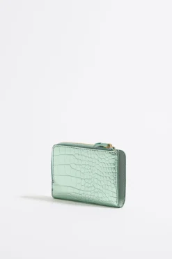 Mujer BIMBA Y LOLA Carteras Y Monederos<Cartera Grabado Cocodrilo Verde Claro