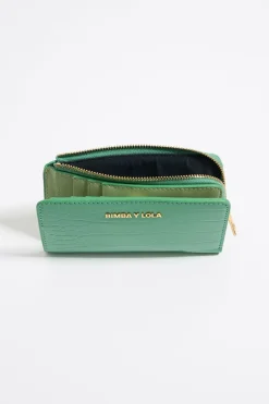 Mujer BIMBA Y LOLA Carteras Y Monederos<Cartera Grabado Cocodrilo Verde