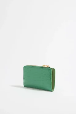 Mujer BIMBA Y LOLA Carteras Y Monederos<Cartera Grabado Cocodrilo Verde