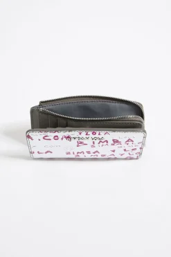 Mujer BIMBA Y LOLA Carteras Y Monederos<Cartera Grabado Cocodrilo Plata