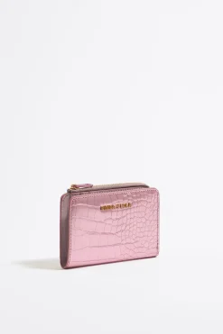 Mujer BIMBA Y LOLA Carteras Y Monederos<Cartera Grabado Cocodrilo Rosa Claro