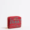 Mujer BIMBA Y LOLA Carteras Y Monederos<Cartera Solapa Grabado Cocodrilo Roja