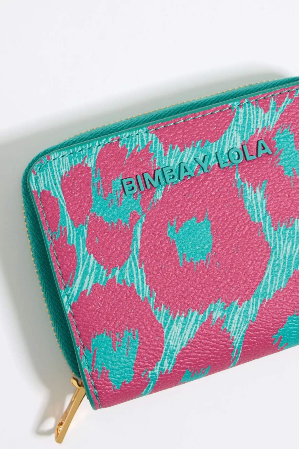 Mujer BIMBA Y LOLA Carteras Y Monederos<Cartera Solapa Leopard Turquesa