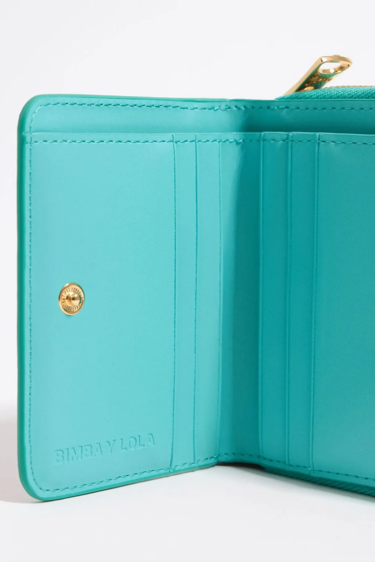 Mujer BIMBA Y LOLA Carteras Y Monederos<Cartera Solapa Leopard Turquesa