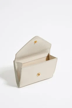 Mujer BIMBA Y LOLA Piel<Cartera Solapa Piel Blanco Roto