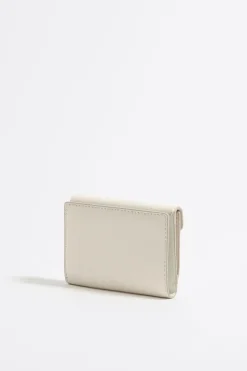 Mujer BIMBA Y LOLA Piel<Cartera Solapa Piel Blanco Roto