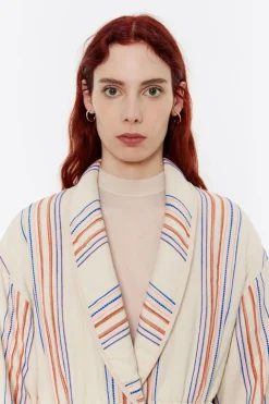 Mujer BIMBA Y LOLA Gabardinas Y Chaquetas<Cazadora Acolchada Algodon Rayas Arena