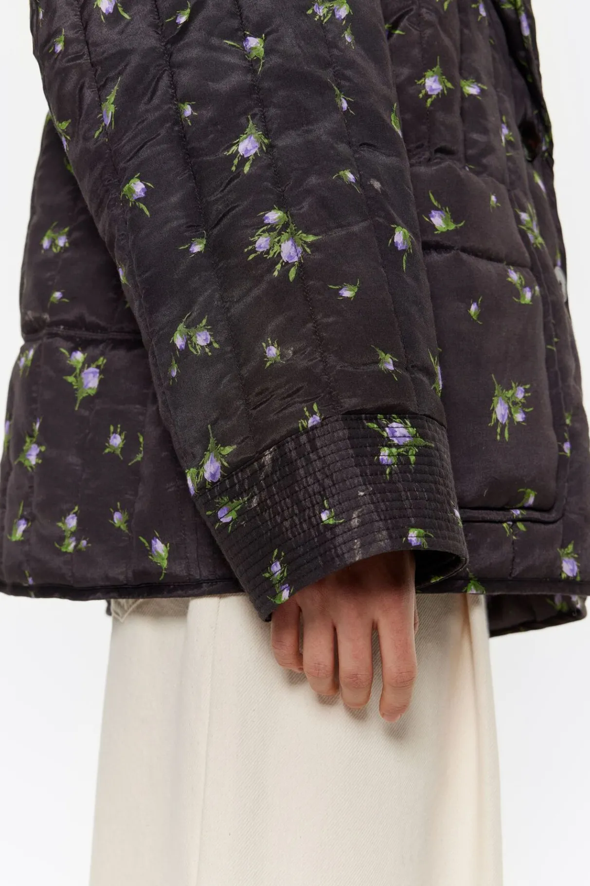 Mujer BIMBA Y LOLA Gabardinas Y Chaquetas<Cazadora Acolchada Flowers Negra