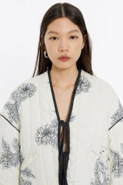 Mujer BIMBA Y LOLA Gabardinas Y Chaquetas<Cazadora Corta Acolchada Canary Pop Blanca