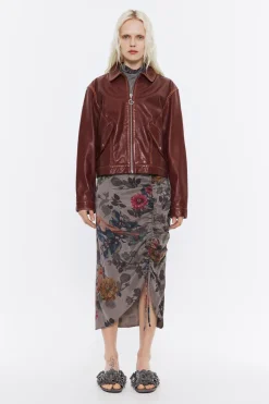 Mujer BIMBA Y LOLA Piel<Cazadora Corta Piel Marron